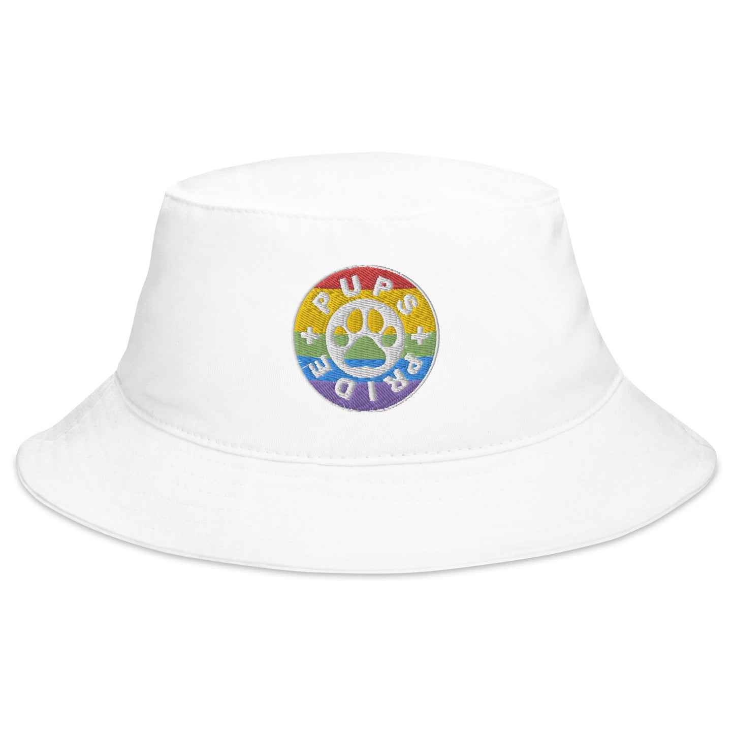 Pups and Pride White Bucket Hat