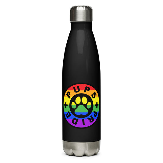 Pups and Pride Black Water Bottle