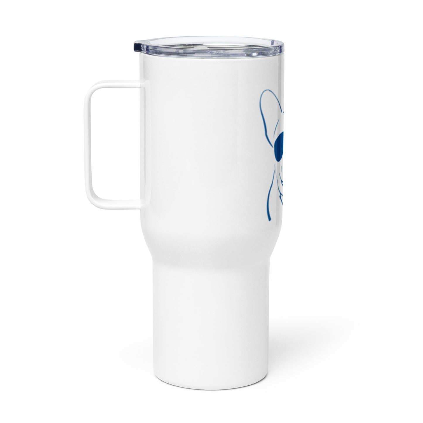 Frenchie Travel mug with a handle